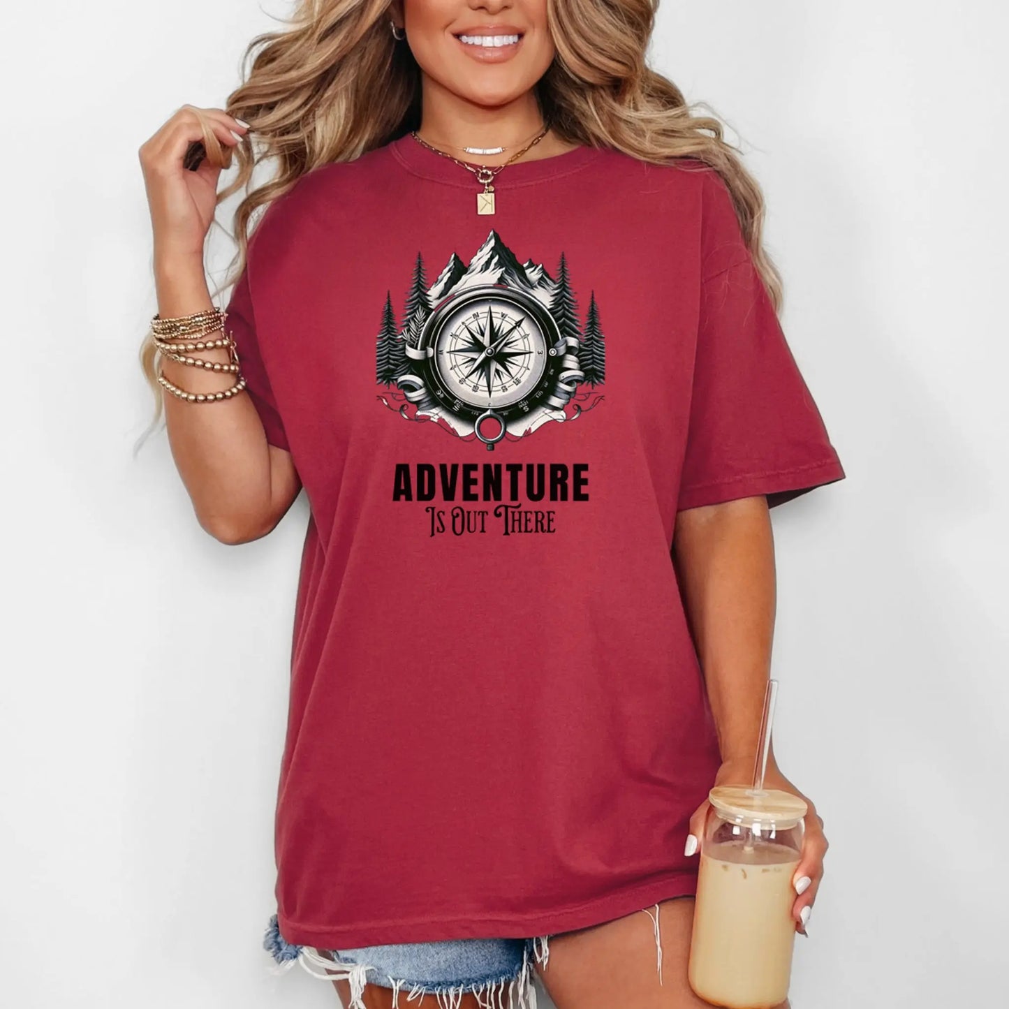 Adventure Is Out There T-Shirt, Nature Lover Tee, Hiking Shirt, Camping Tee Printify