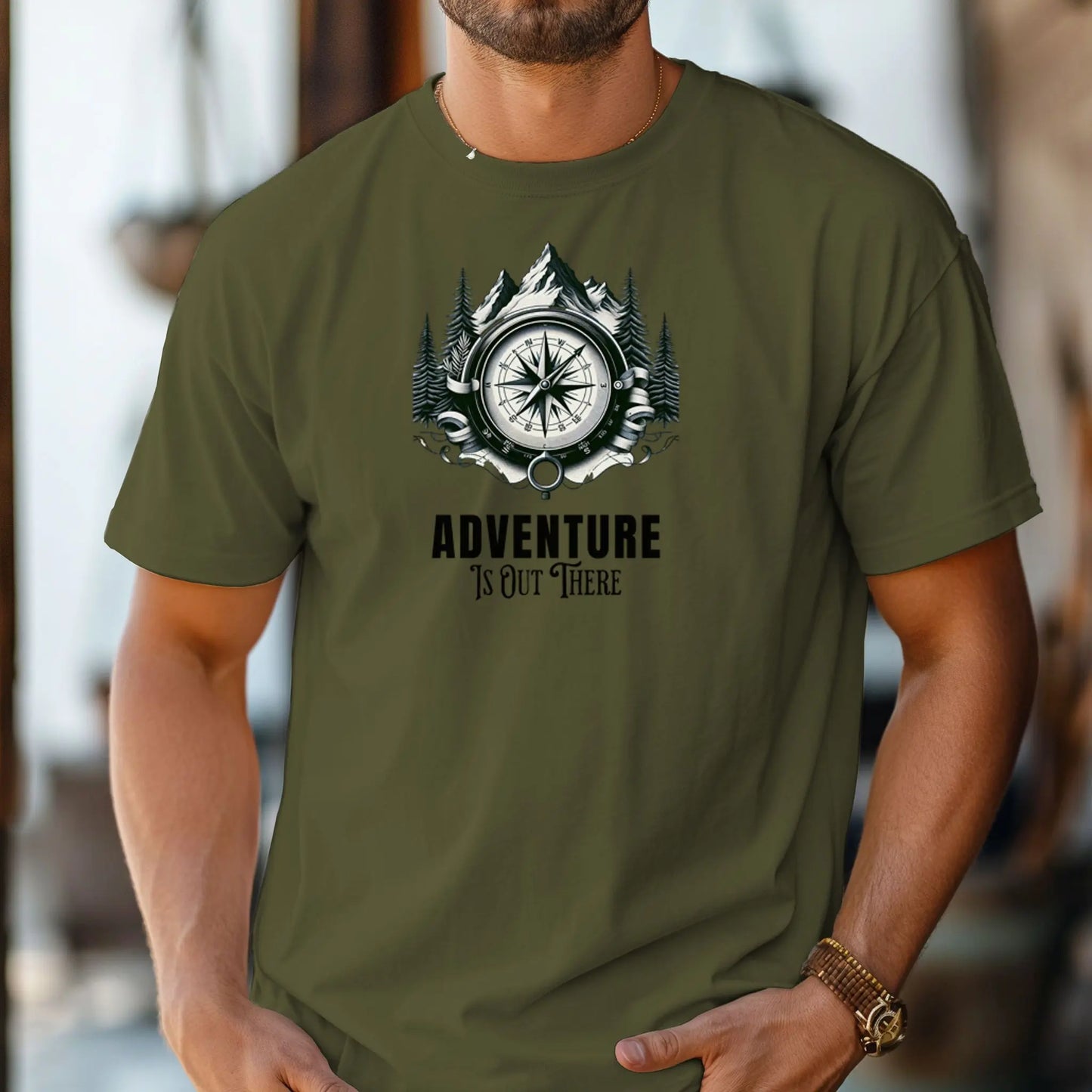Adventure Is Out There T-Shirt, Nature Lover Tee, Hiking Shirt, Camping Tee Printify