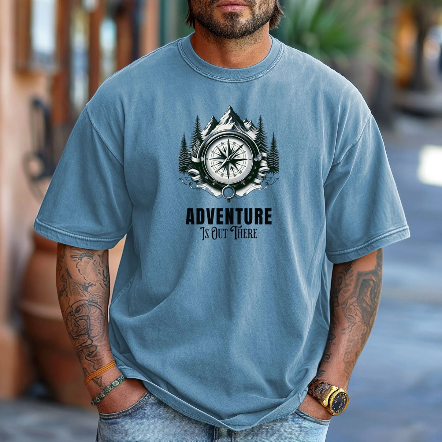Adventure Is Out There T-Shirt, Nature Lover Tee, Hiking Shirt, Camping Tee Printify