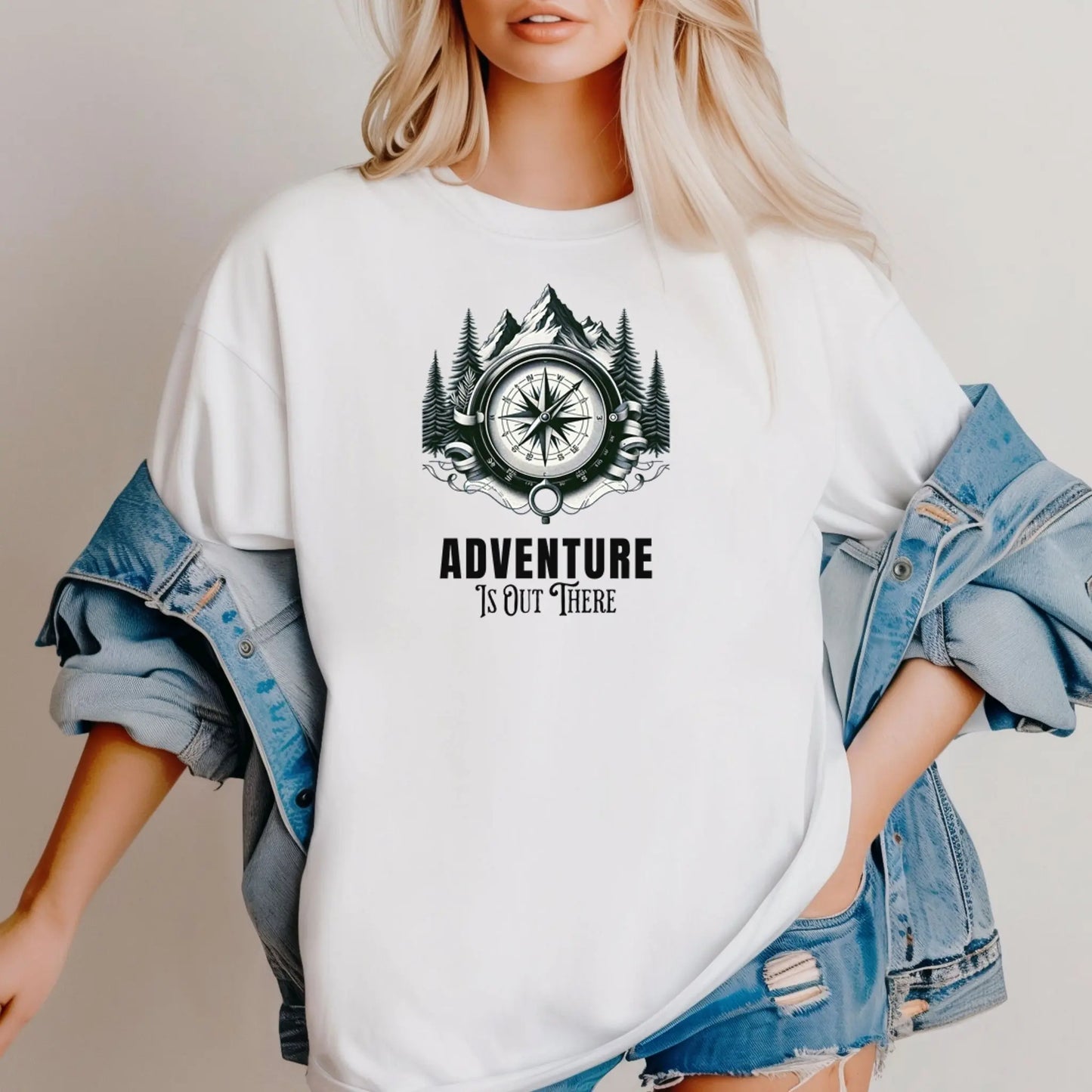 Adventure Is Out There T-Shirt, Nature Lover Tee, Hiking Shirt, Camping Tee Printify
