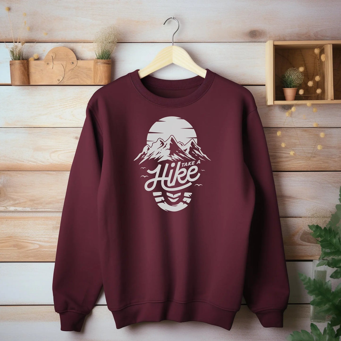 Take a Hike Wilderness Sweatshirt, Mountain Adventure Pullover Printify