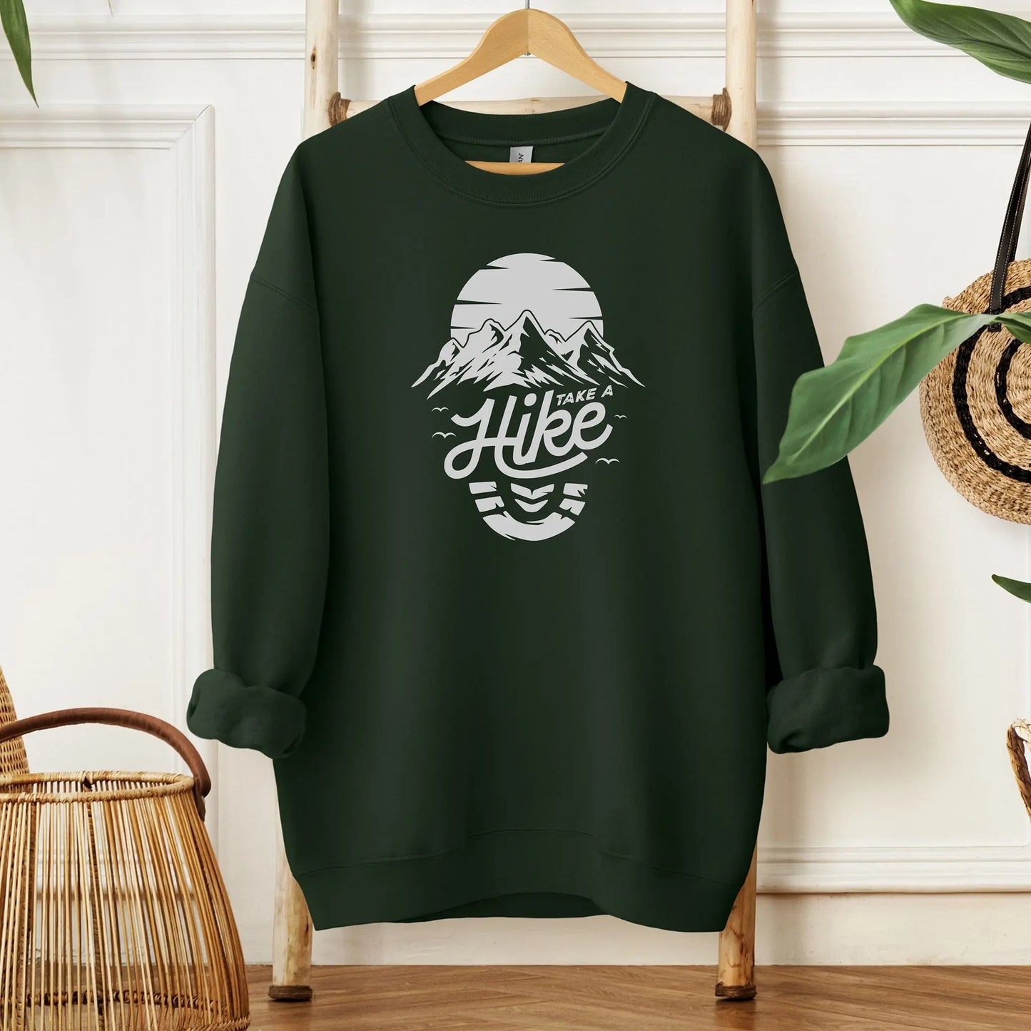 Take a Hike Wilderness Sweatshirt, Mountain Adventure Pullover Printify