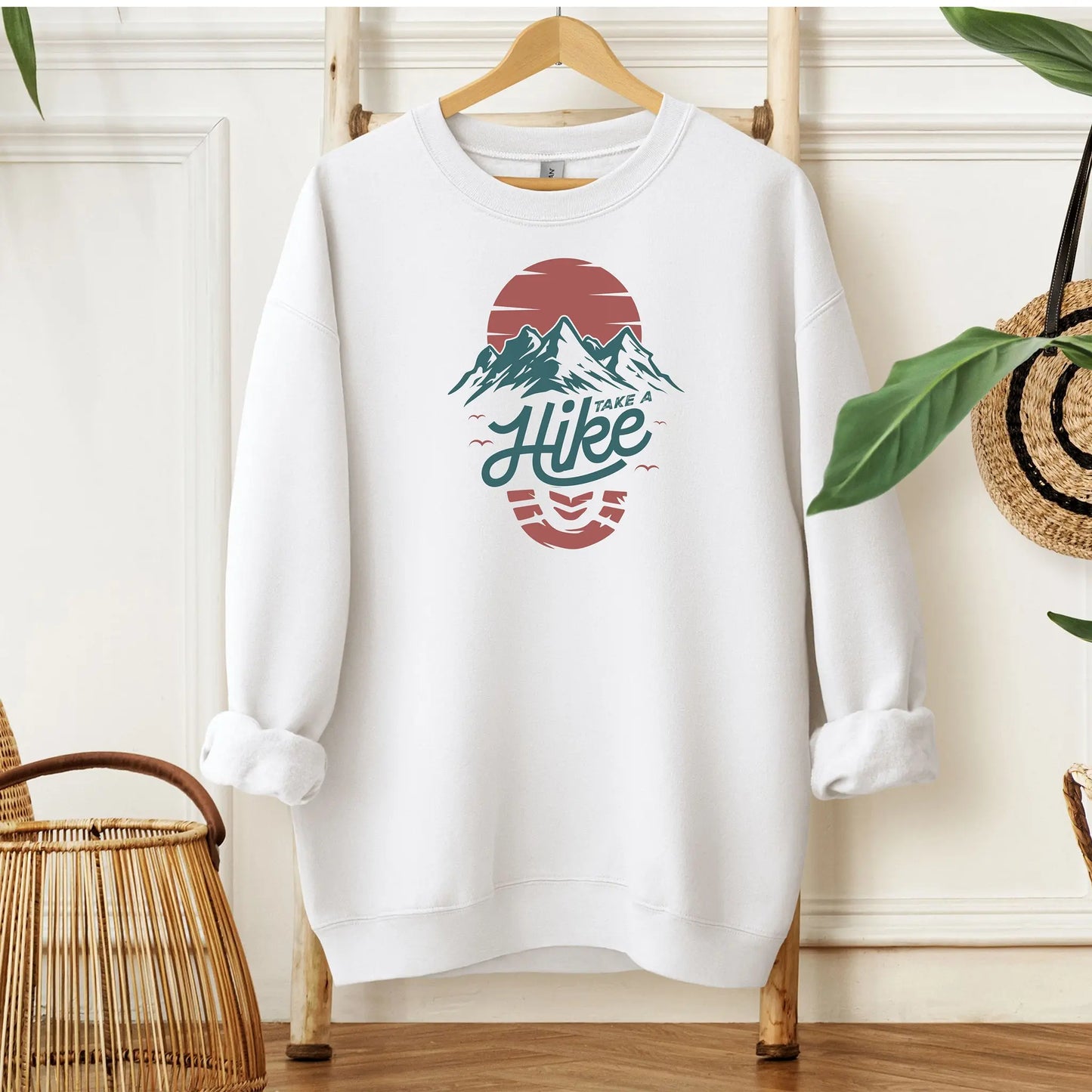 Take a Hike Wilderness Sweatshirt, Mountain Adventure Pullover Printify