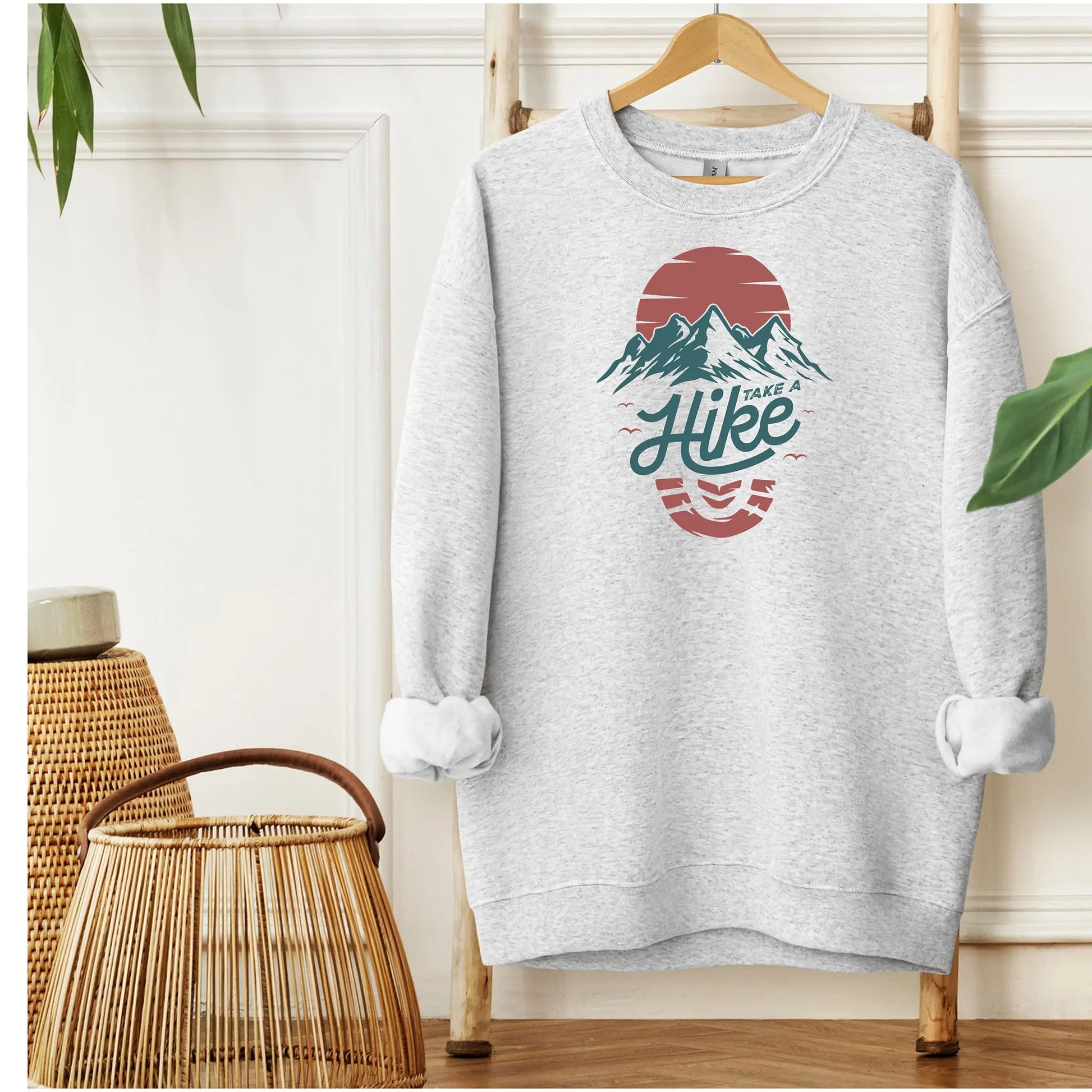 Take a Hike Wilderness Sweatshirt, Mountain Adventure Pullover Printify
