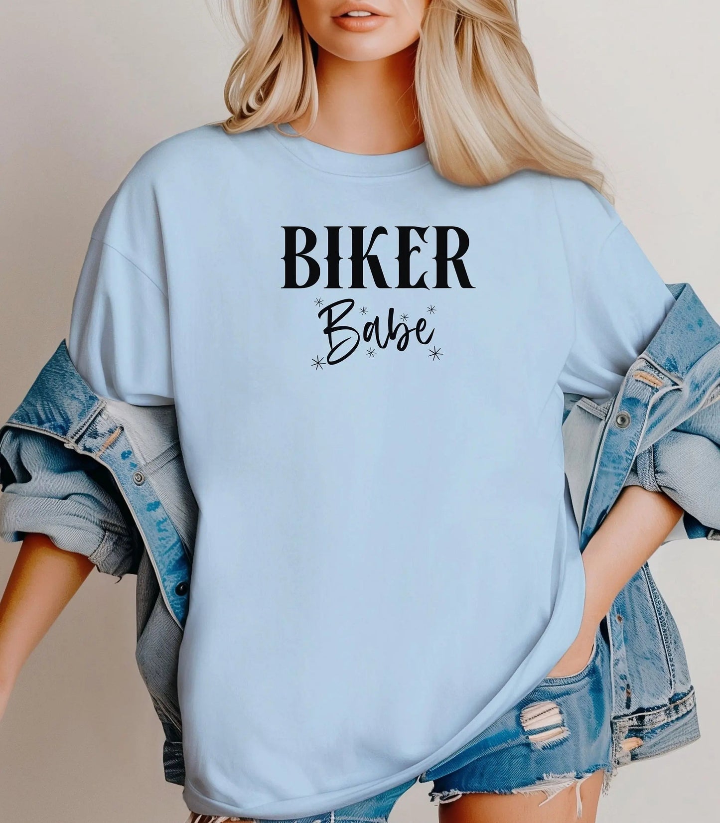 Biker Babe Motorcycle T-Shirt, Bold Womens Rider Tee Wildwood Mountain Coffee Co