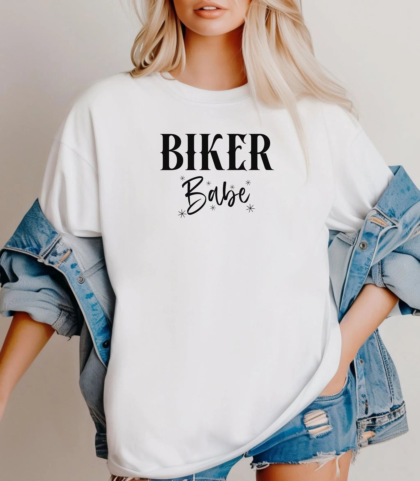 Biker Babe Motorcycle T-Shirt, Bold Womens Rider Tee Wildwood Mountain Coffee Co