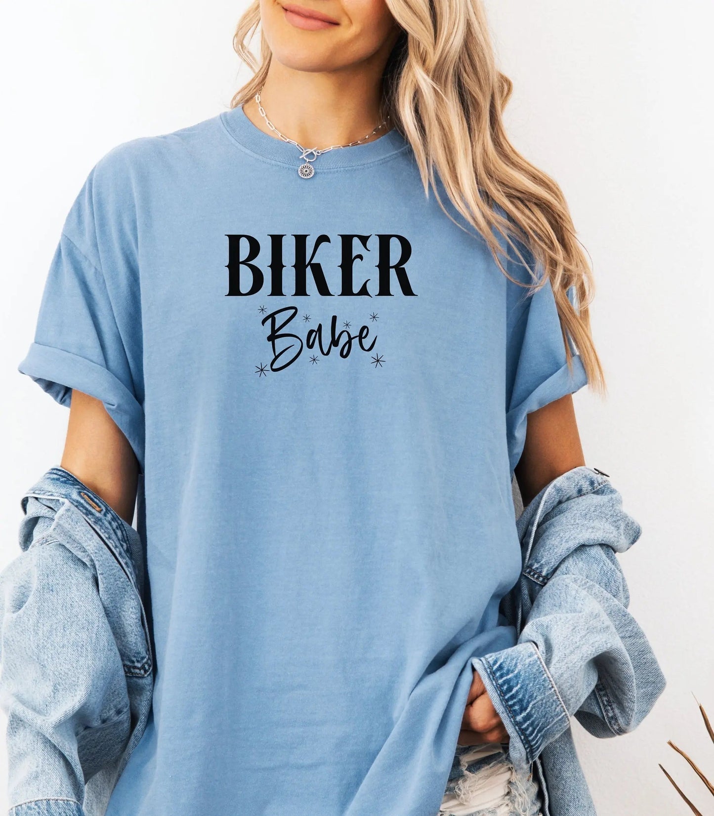 Biker Babe Motorcycle T-Shirt, Bold Womens Rider Tee Wildwood Mountain Coffee Co