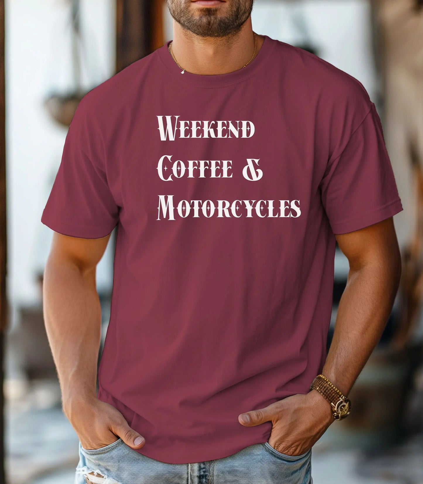 Weekend Coffee & Motorcycles T-Shirt, Biker Lifestyle Tee Wildwood Mountain Coffee Co