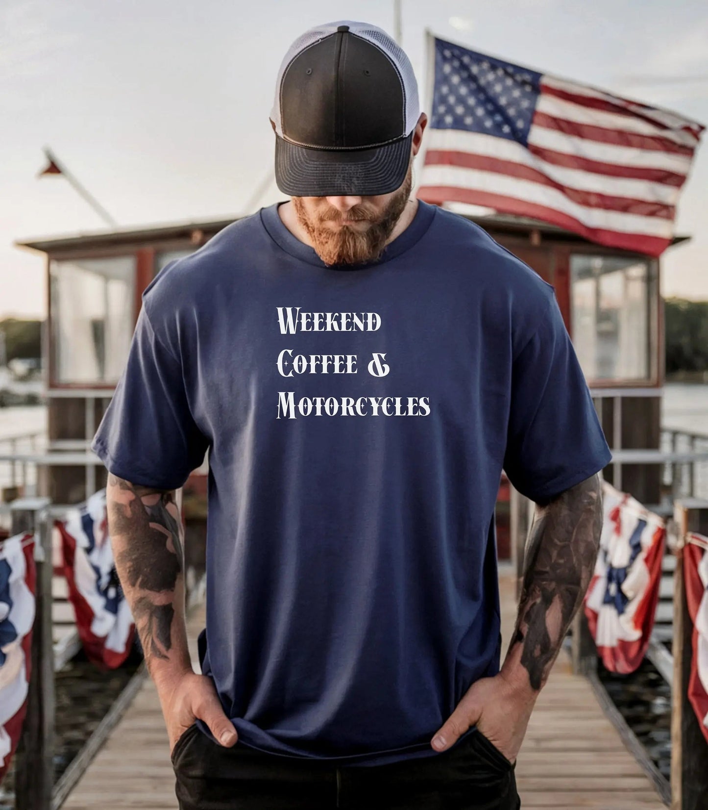 Weekend Coffee & Motorcycles T-Shirt, Biker Lifestyle Tee Wildwood Mountain Coffee Co