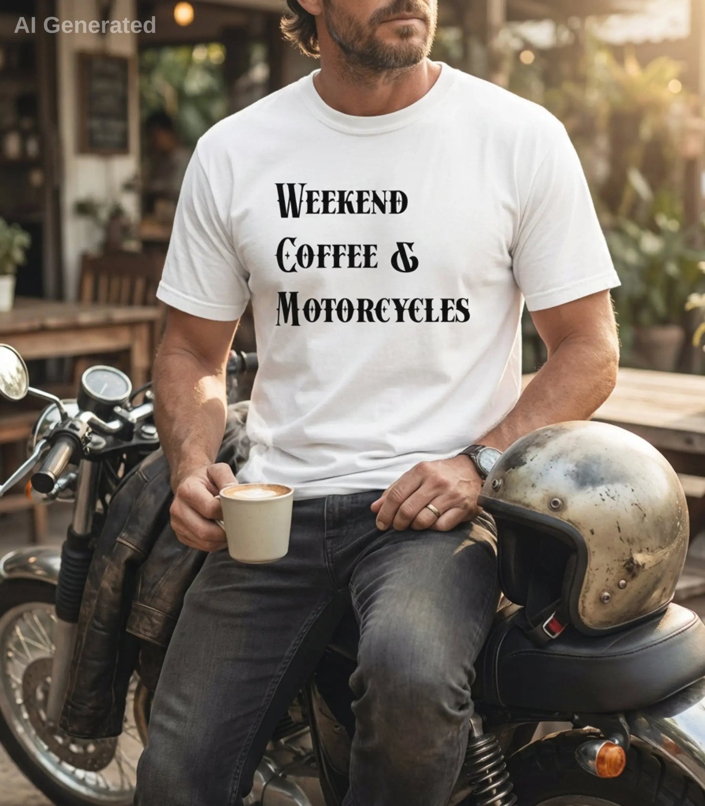 Weekend Coffee & Motorcycles T-Shirt, Biker Lifestyle Tee Wildwood Mountain Coffee Co